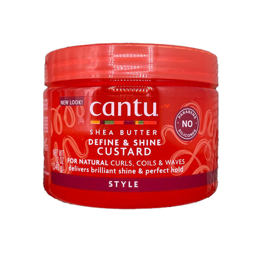 PROMO - Cantu | Hair Cream Gel - Define & Shine Custard, For natural curls, coils & waves | 340g