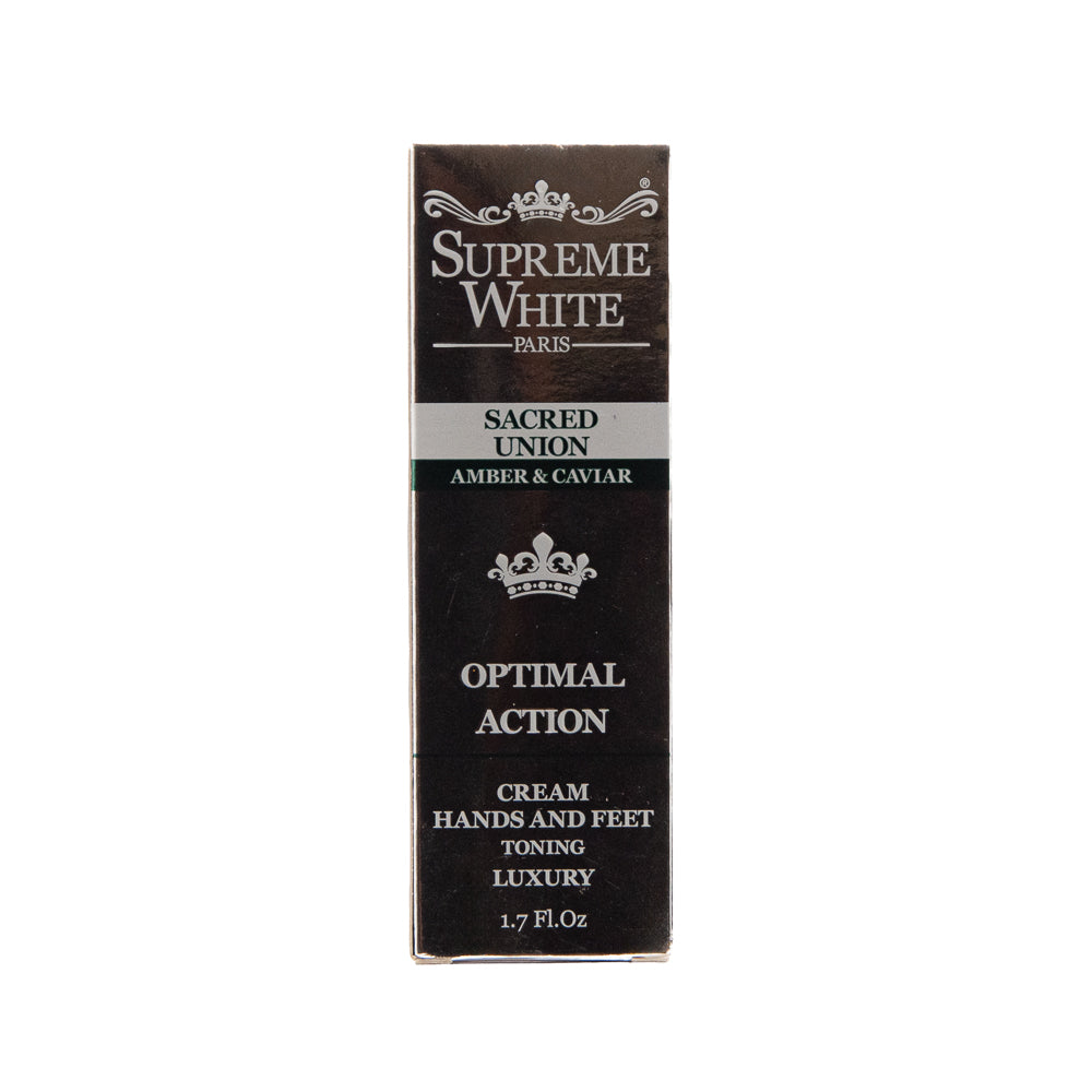 Supreme White Paris | Hand Cream - Union Sacrée, Toning Cream, Hands & Feet, Amber & Caviar | 50ml